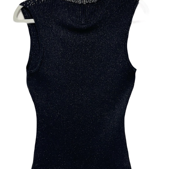 Cache Vintage Black Sleeveless Tank with Silver Accents - Picture 5 of 5